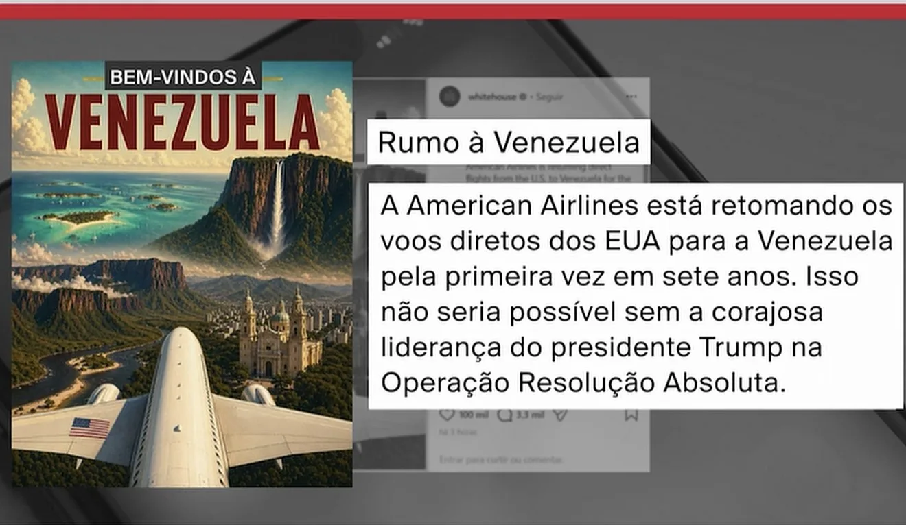 Aeronave da American Airlines em pista simbolizando a retomada de voos para a Venezuela.