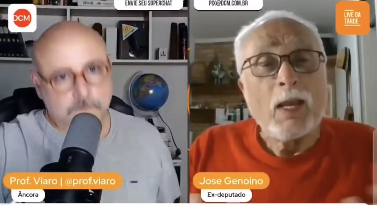 José Genoíno em entrevista criticando o governo Lula e a articulação política petista.