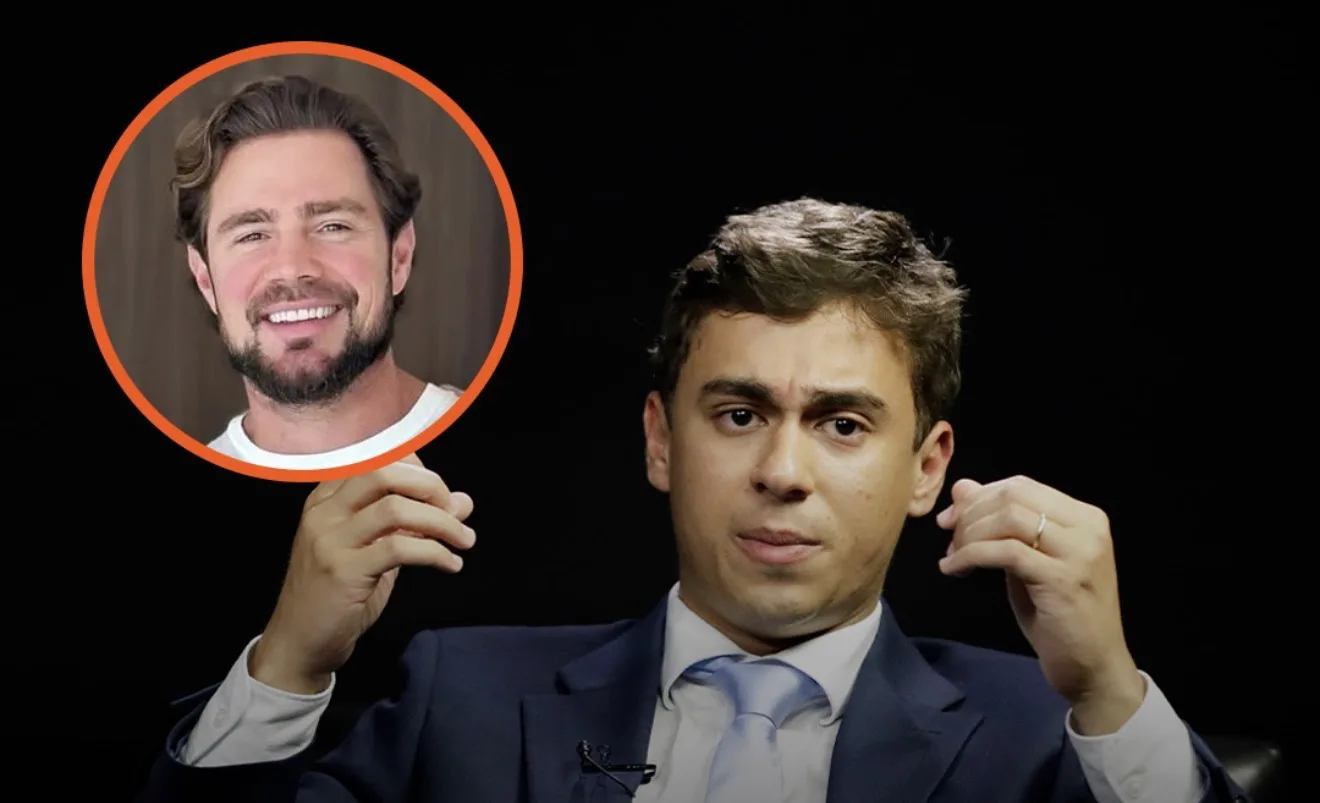 Deputado federal Nikolas Ferreira em sessão na Câmara dos Deputados em Brasília.