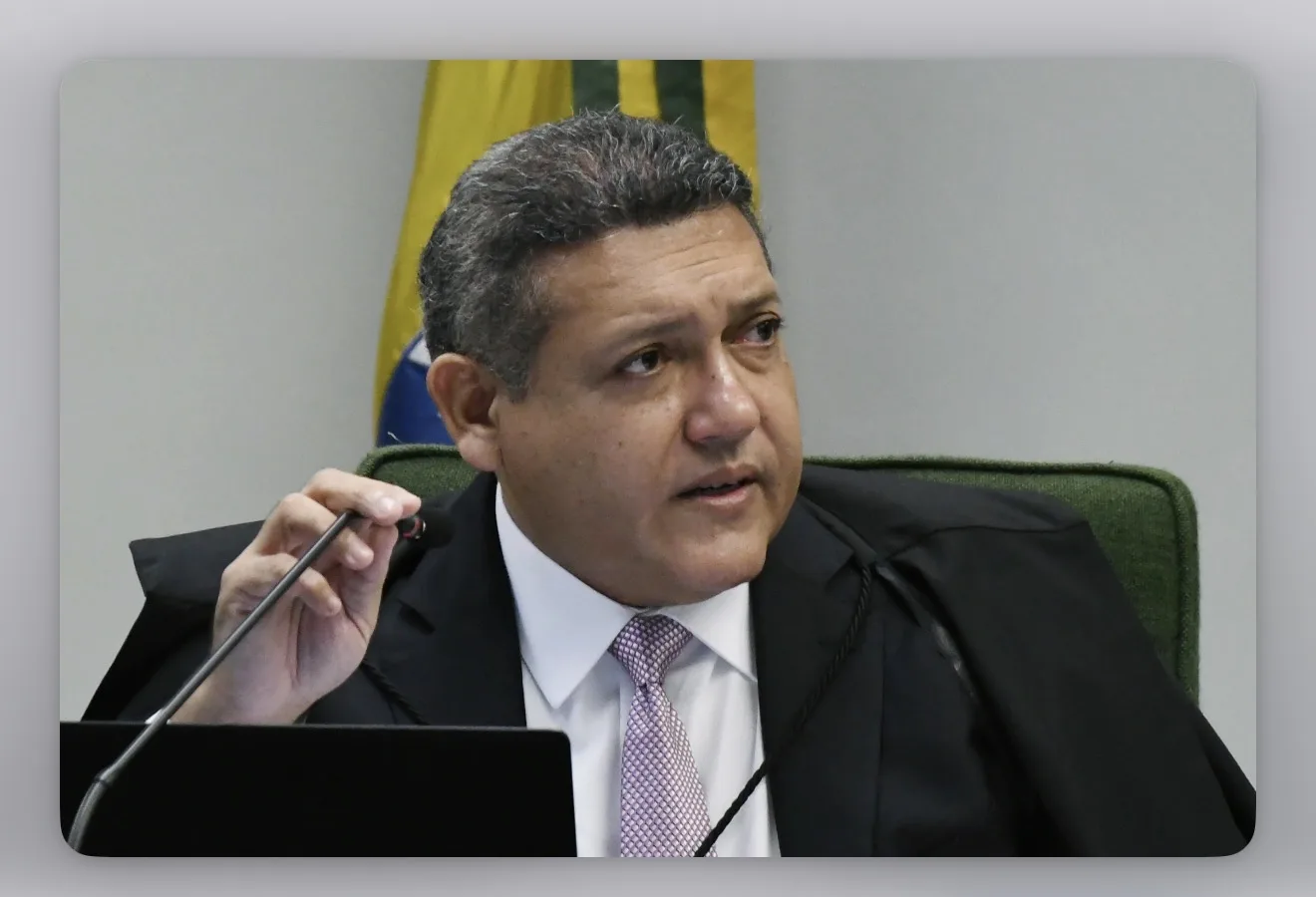 Ministro do STF Kassio Nunes Marques durante sessão plenária no Supremo Tribunal Federal.