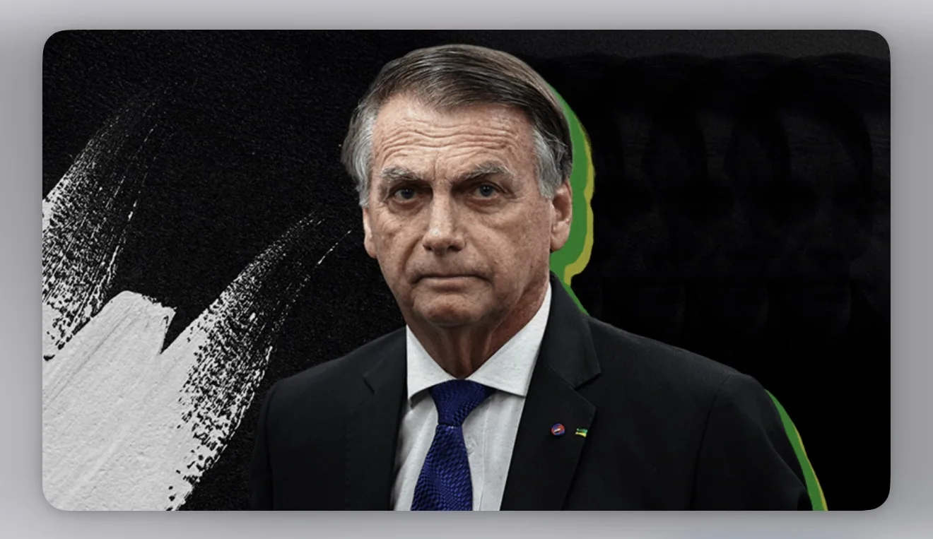 Ex-presidente Jair Bolsonaro em pronunciamento público sobre processos no Supremo Tribunal Federal.