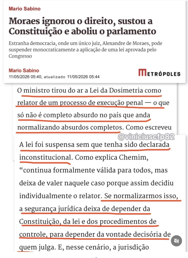 METROPOLIS ESCANCARA ABUSO DE MORAES