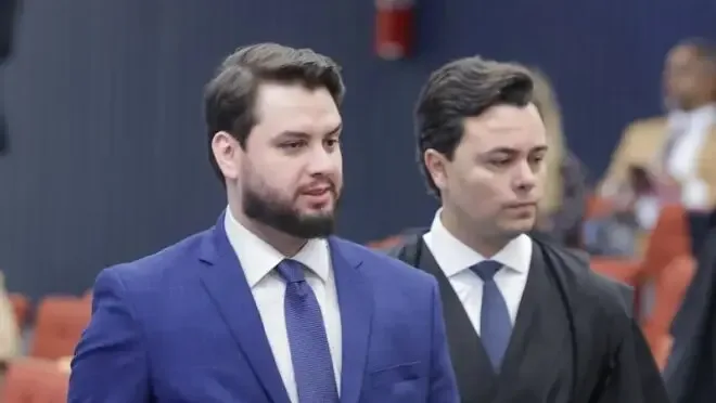 Filipe Martins ex-assessor da Presidência durante sessão oficial no Supremo Tribunal Federal.