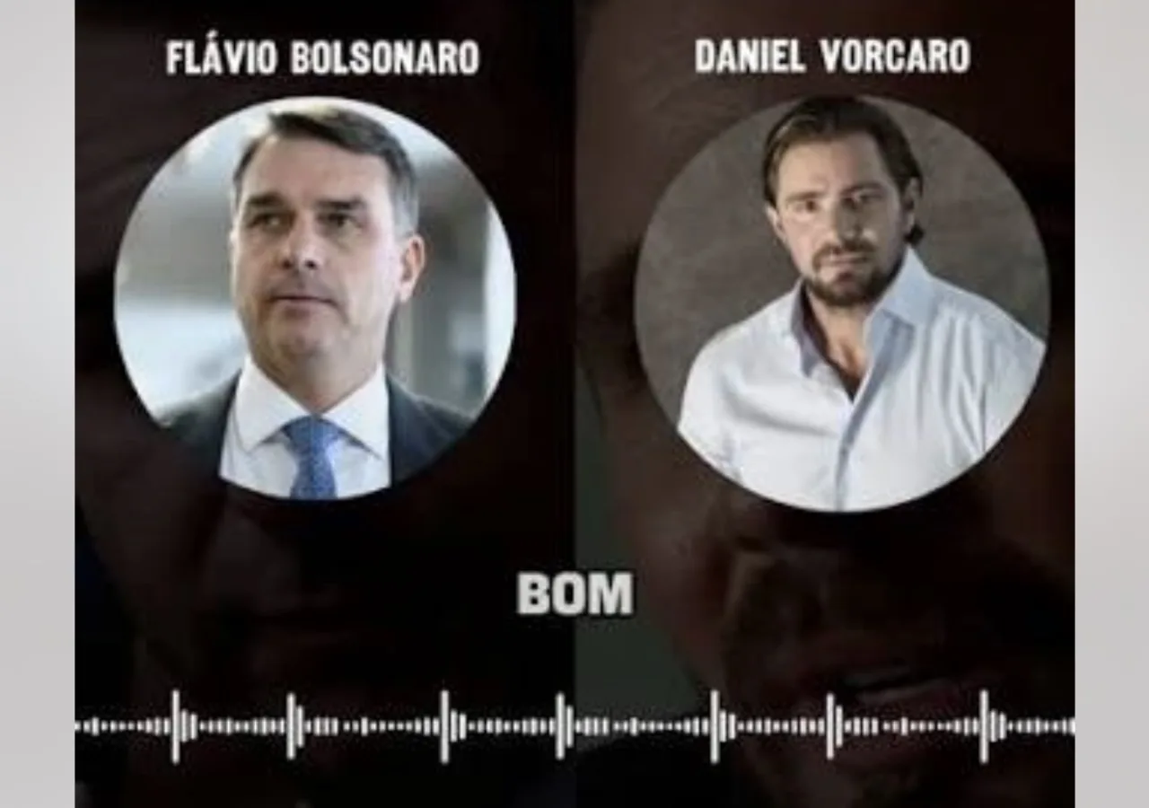 Senador Flávio Bolsonaro durante sessão plenária no Senado Federal em Brasília.
