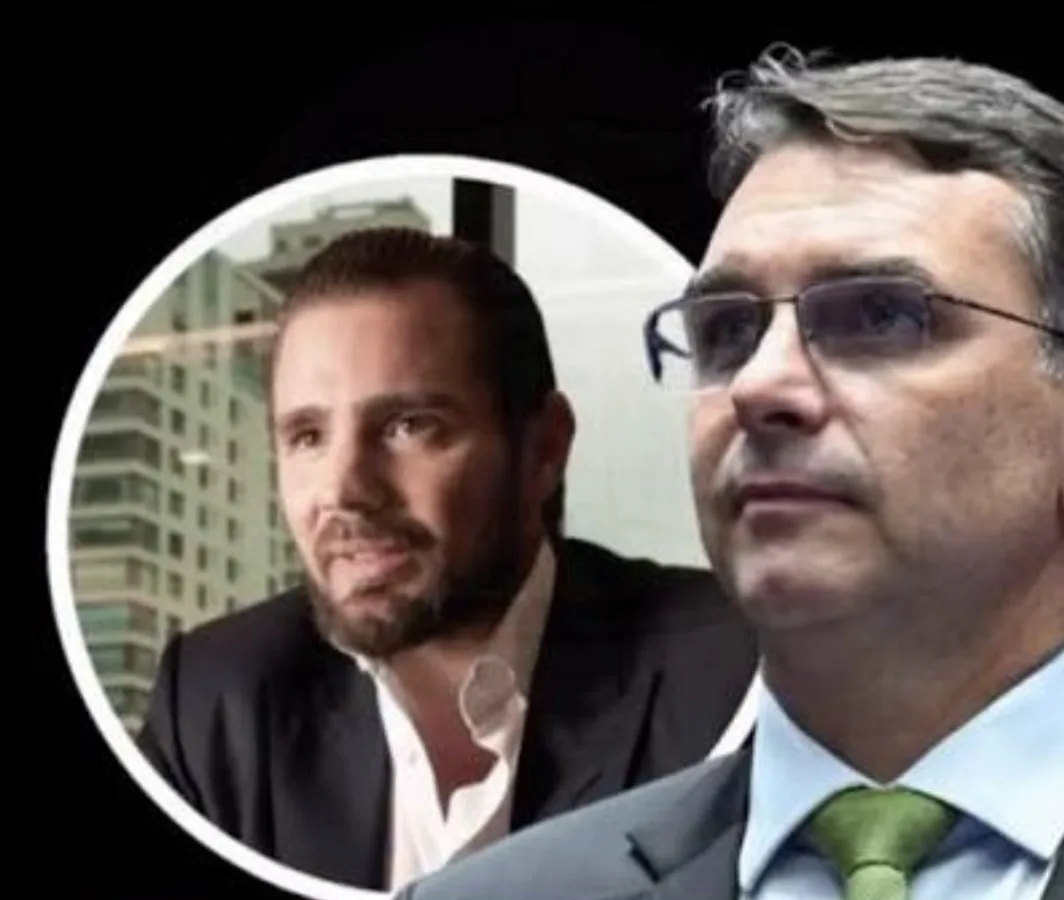 Senador Flávio Bolsonaro durante entrevista defendendo a transparência de investimentos privados em produções culturais.