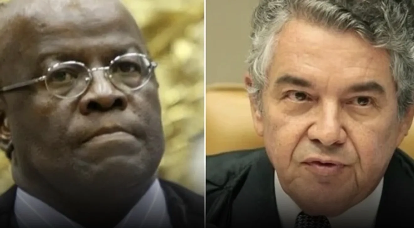 Joaquim Barbosa e Marco Aurélio Mello, ex-ministros do STF.
