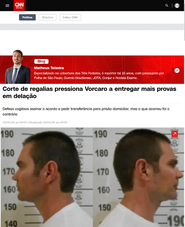 CORTE DE REGALIAS PRESSIONA VORCARO A ENTREGAR MAIS PROVAS EM DELAÇÃO