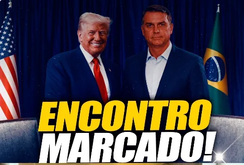 Senador Flávio Bolsonaro em encontro estratégico com Trump