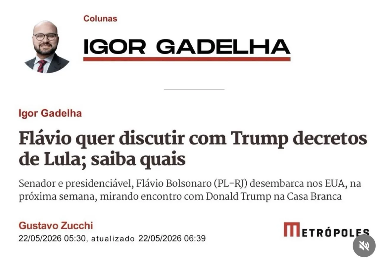 Senador Flávio Bolsonaro em sessão plenária do Senado Federal brasileiro.