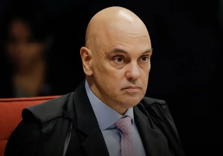 Ministro Alexandre de Moraes durante sessão no Supremo Tribunal Federal.