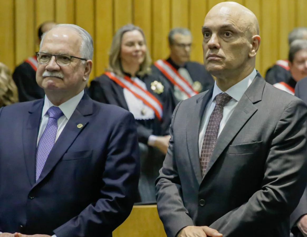 Ministro Edson Fachin e Ministro Alexandre de Moraes em sessão no STF