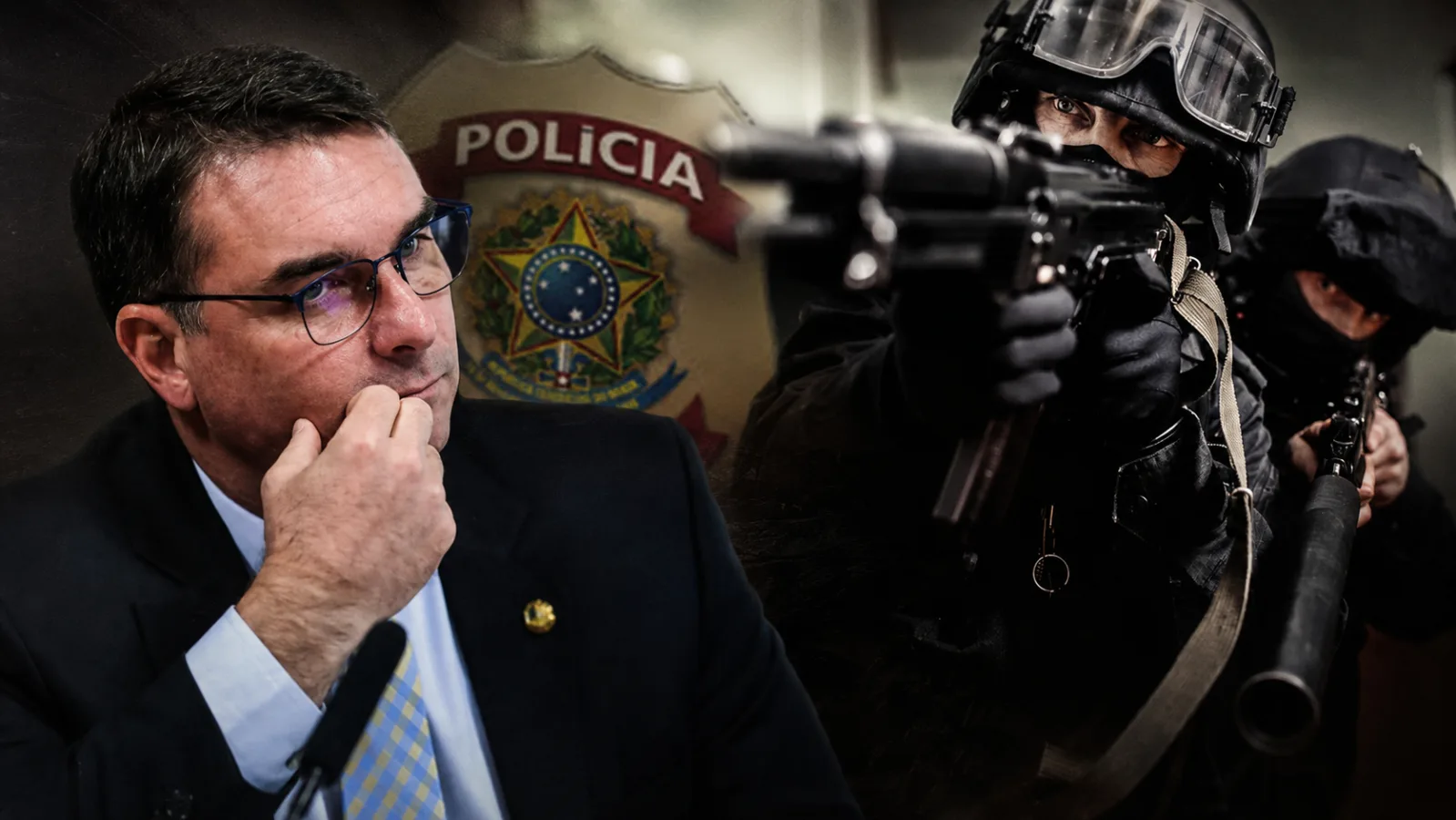 Flávio Bolsonaro em declaração sobre segurança