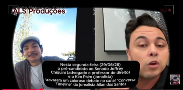 Jeffrey Chiquini Kim Paim discussão YouTube
