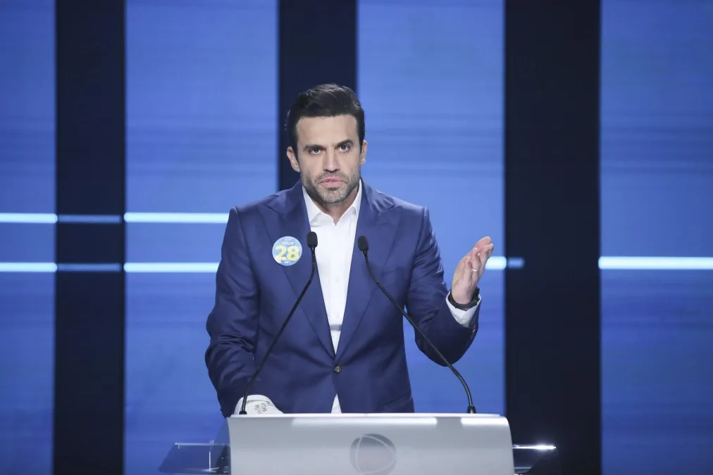 Pablo Marçal durante debate eleitoral realizado em São Paulo