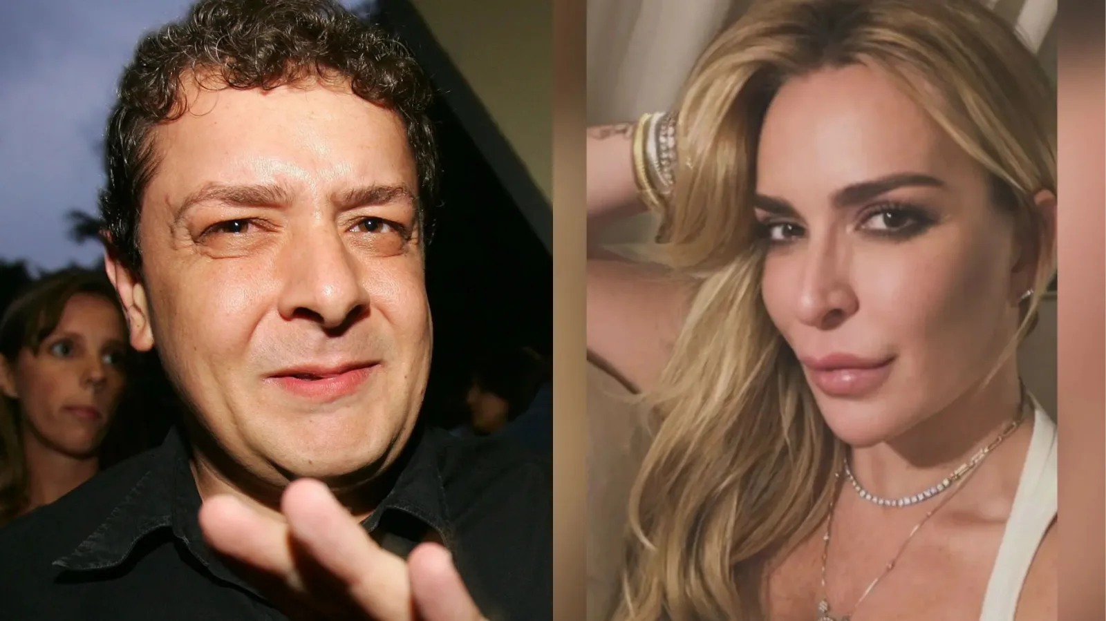 Fábio Luís Lula da Silva e Roberta Luchsinger em imagens divulgadas pela imprensa