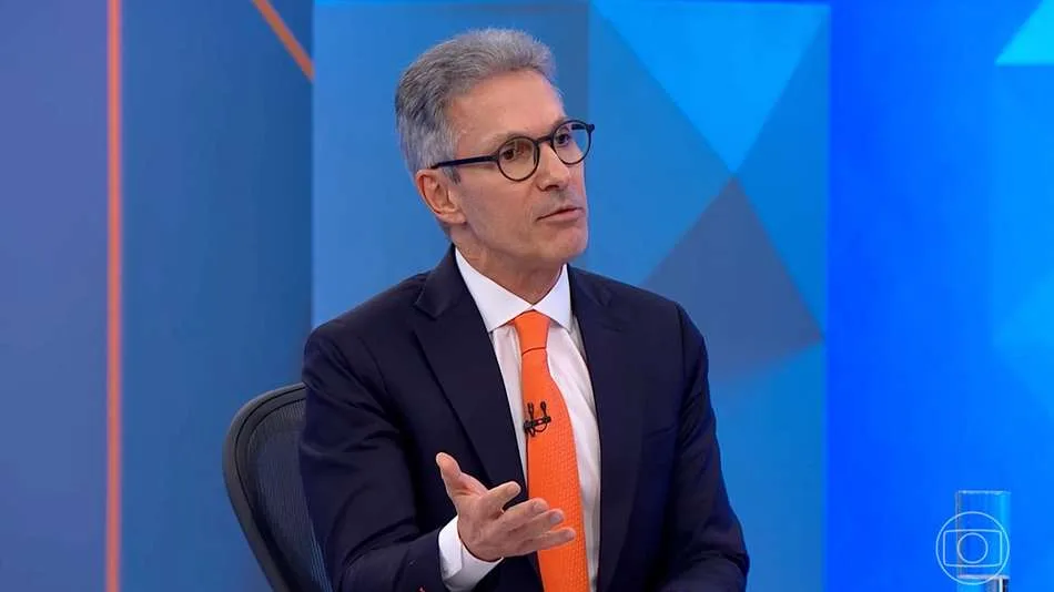 Romeu Zema durante sabatina presidencial na TV Globo