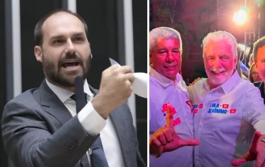 Eduardo Bolsonaro durante pronunciamento político