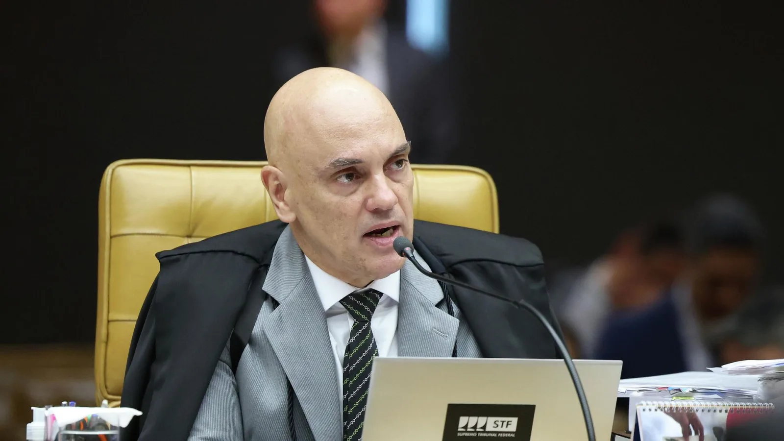 Alexandre de Moraes durante sessão plenária do Supremo Tribunal Federal