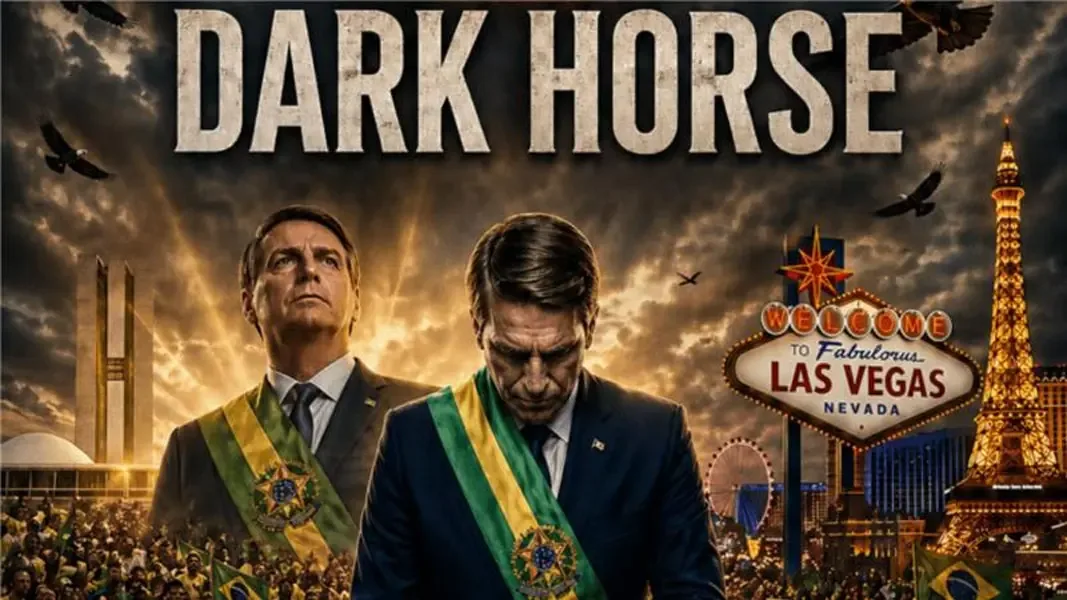 Material de divulgação do filme Dark Horse sobre Jair Bolsonaro