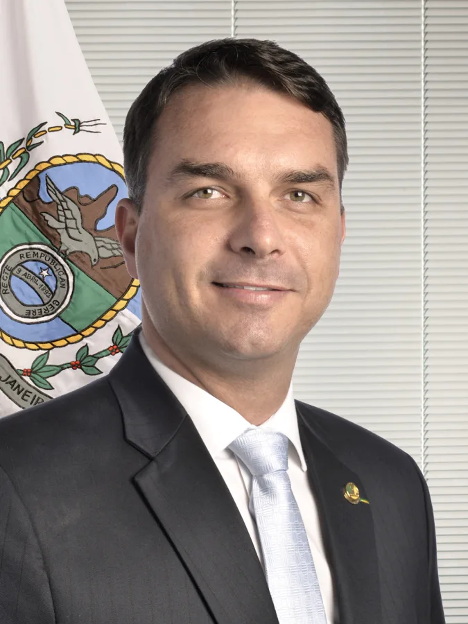 Senador Flávio Bolsonaro em fotografia oficial da Agência Senado