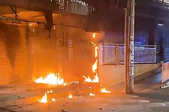 Ocorrência de incêndio em marquise no Paranoá, no Distrito Federal