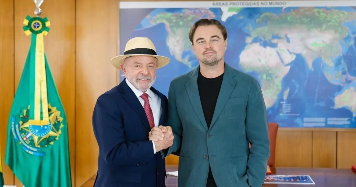 Lula e Leonardo DiCaprio no Palácio do Planalto em 2 de setembro de 2026