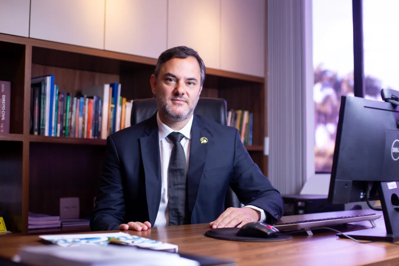 Andrei Rodrigues, diretor-geral da Polícia Federal, em seu gabinete