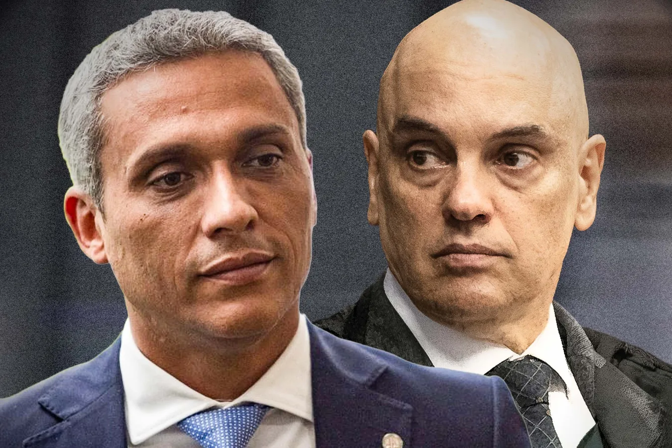 Gustavo Gayer e Alexandre de Moraes em montagem fotográfica