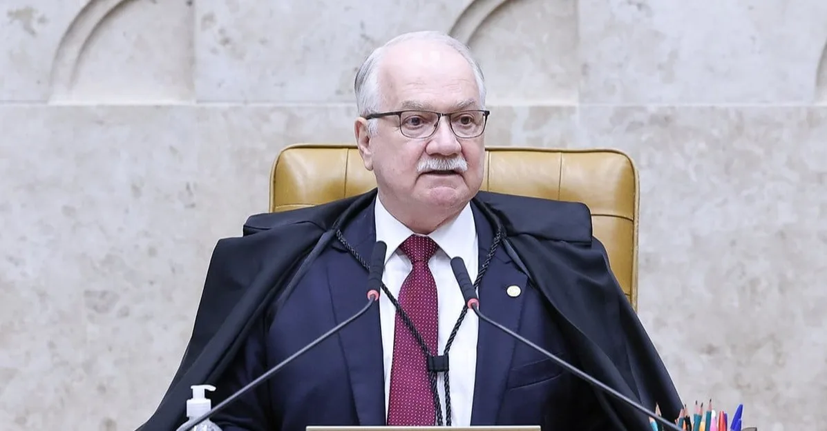 Edson Fachin durante sessão do Supremo Tribunal Federal