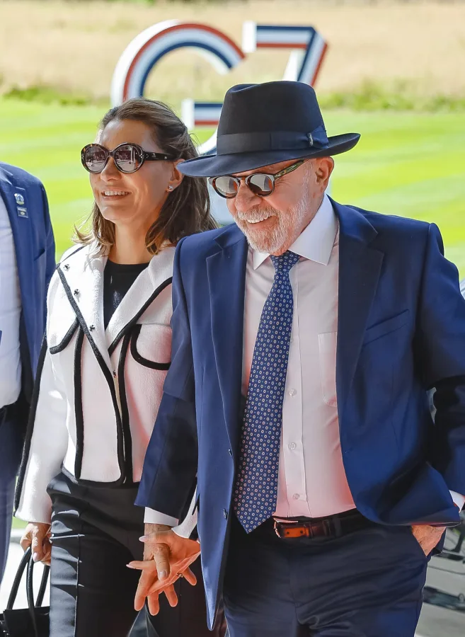 Presidente Luiz Inácio Lula da Silva chega à cúpula do G7 em Évian-les-Bains, França, em 15 de junho de 2026