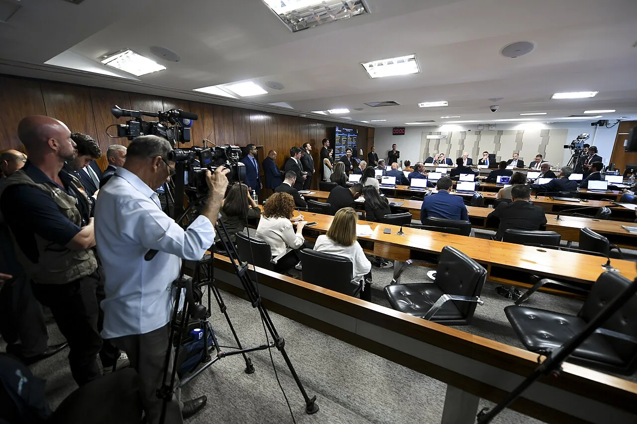 Andrei Rodrigues, diretor-geral da Polícia Federal, em reunião da Comissão de Segurança Pública no Senado