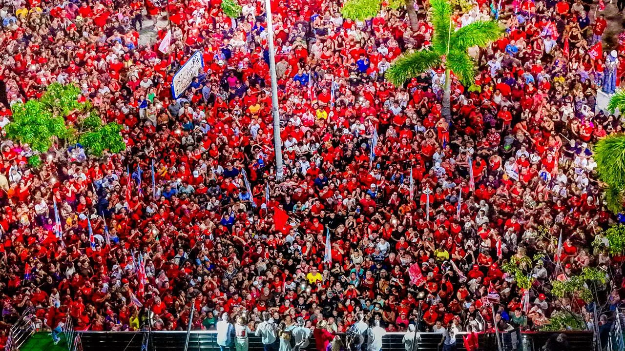 Multidão em ato de campanha de Lula em setembro de 2026 (Ricardo Stuckert/PR)