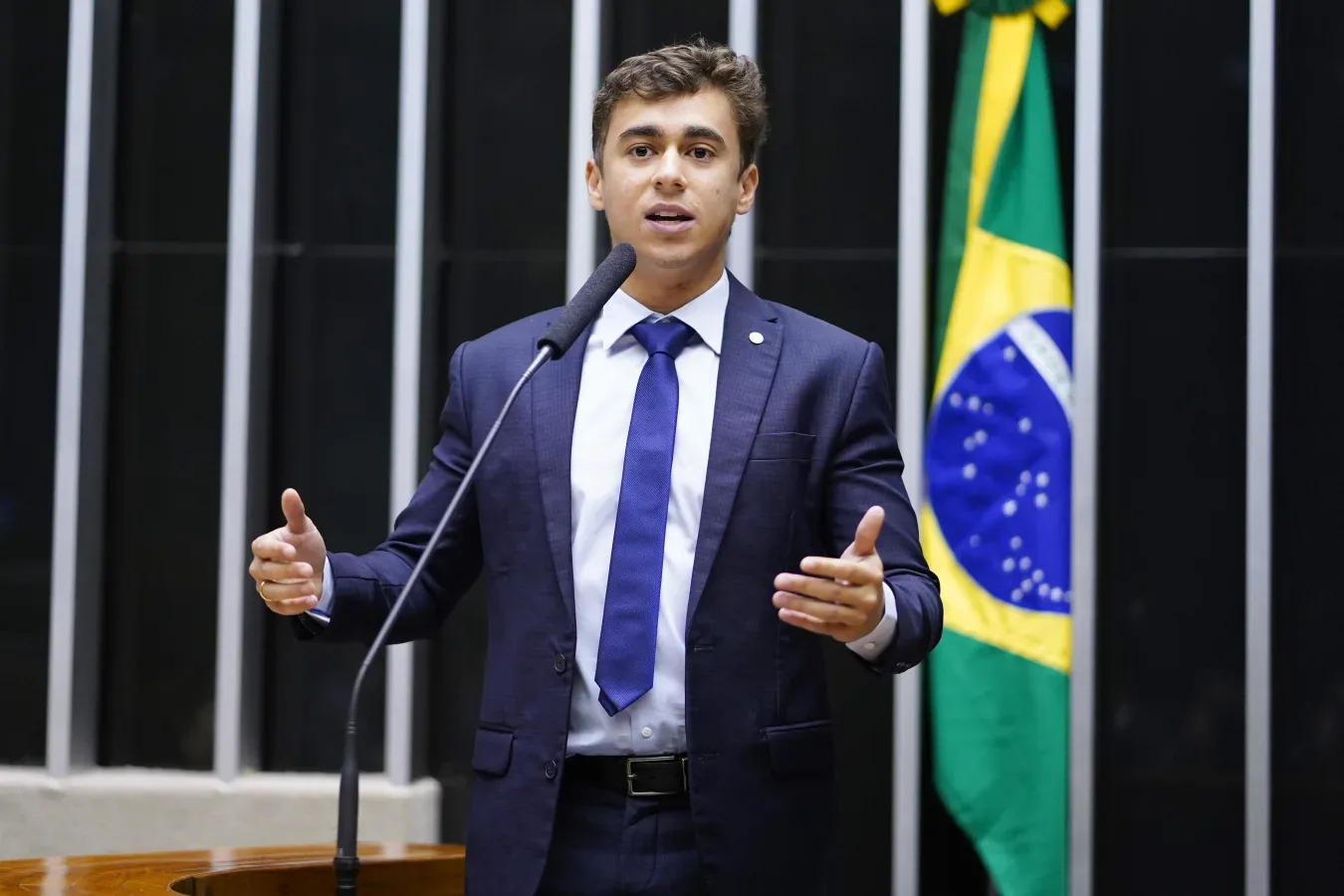 Nikolas Ferreira no ato de Macapá pelo impeachment de Moraes