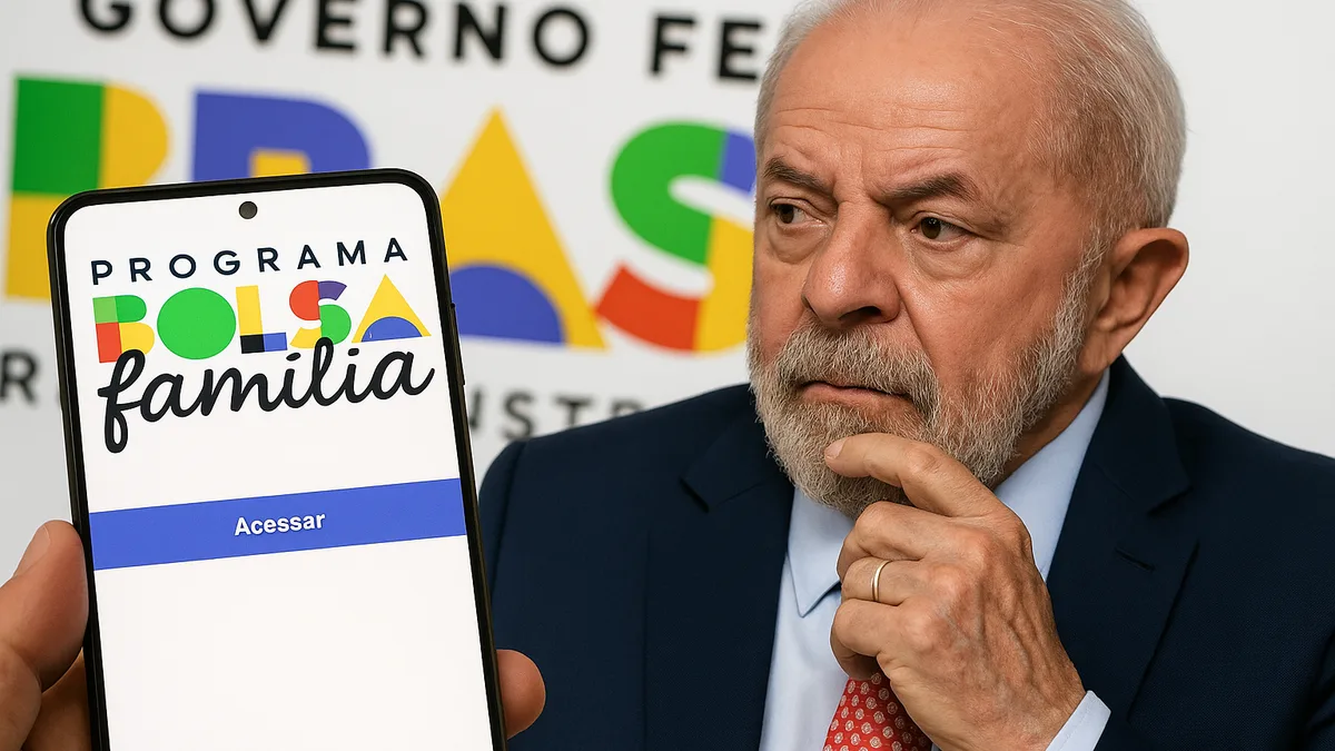 Lula e referência visual ao programa Bolsa Família