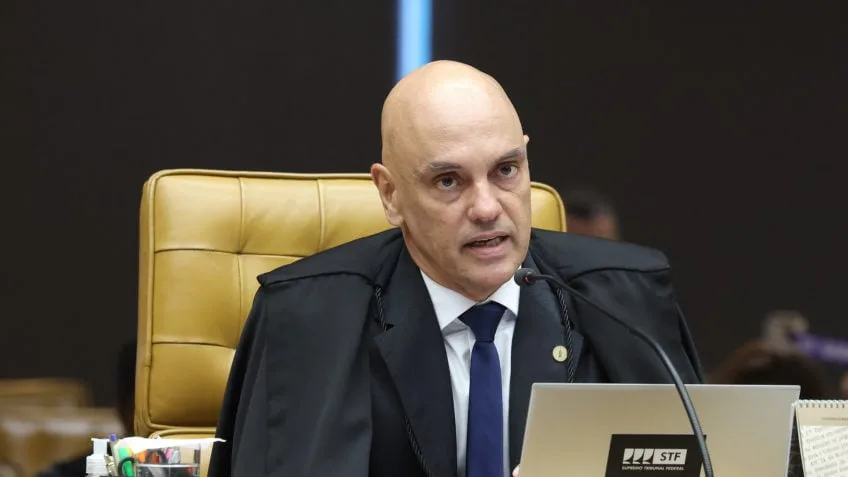 Alexandre de Moraes durante pronunciamento sobre o caso envolvendo Daniel Vorcaro