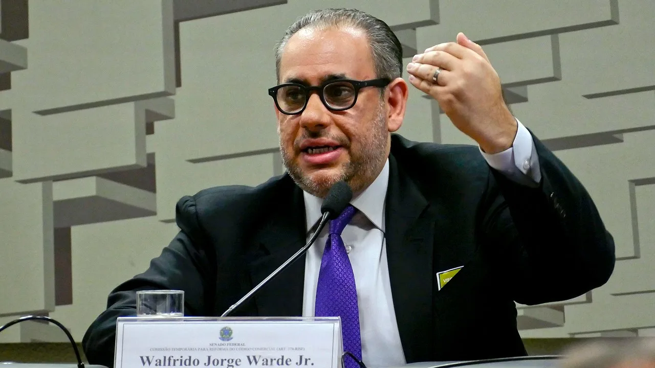 Advogado Walfrido Jorge Warde Jr. em depoimento no Senado Federal