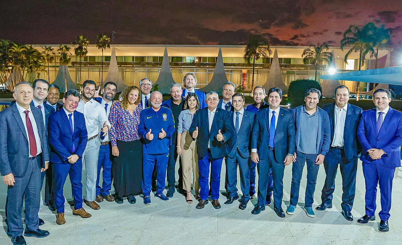 Lula com parlamentares