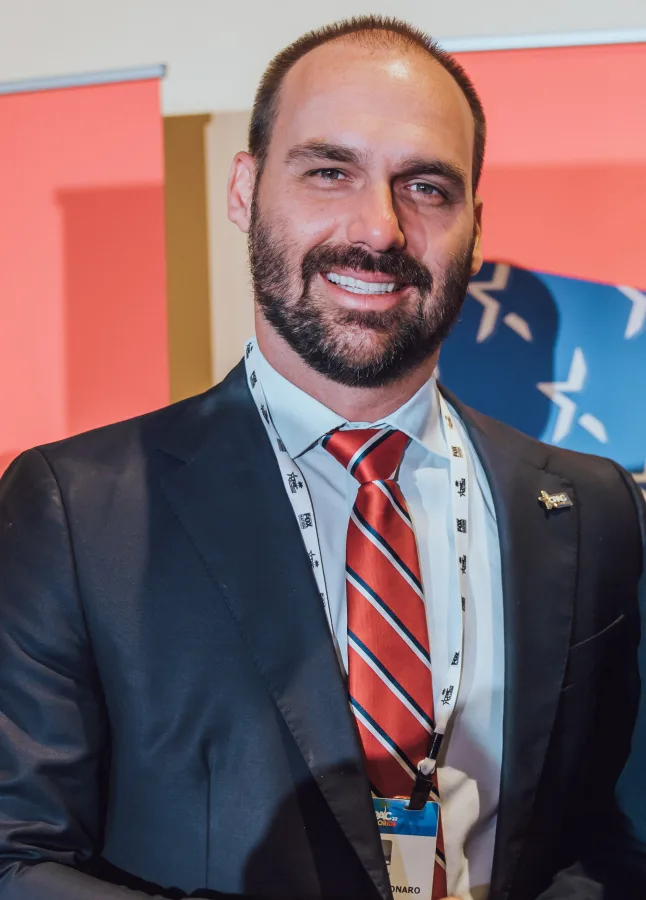 Eduardo Bolsonaro em discurso no CPAC em 2022