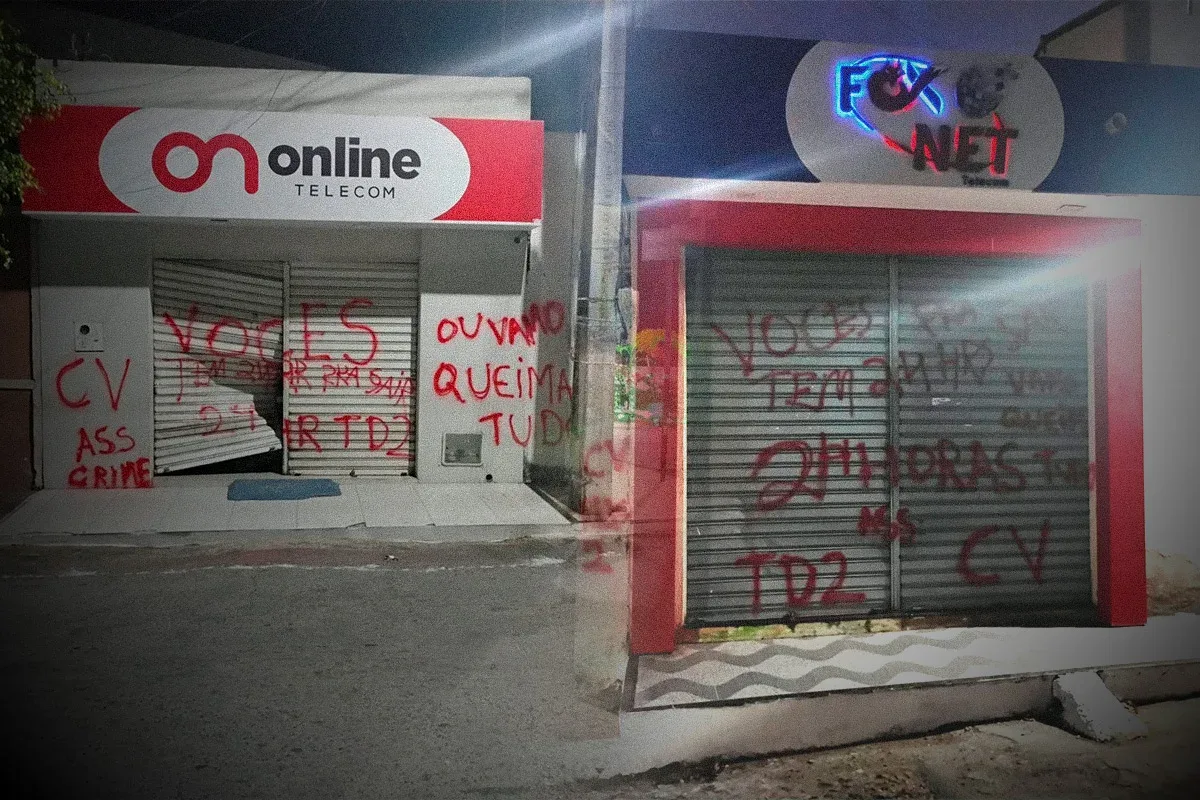 Lojas de provedores pichadas pelo CV em Alcântaras