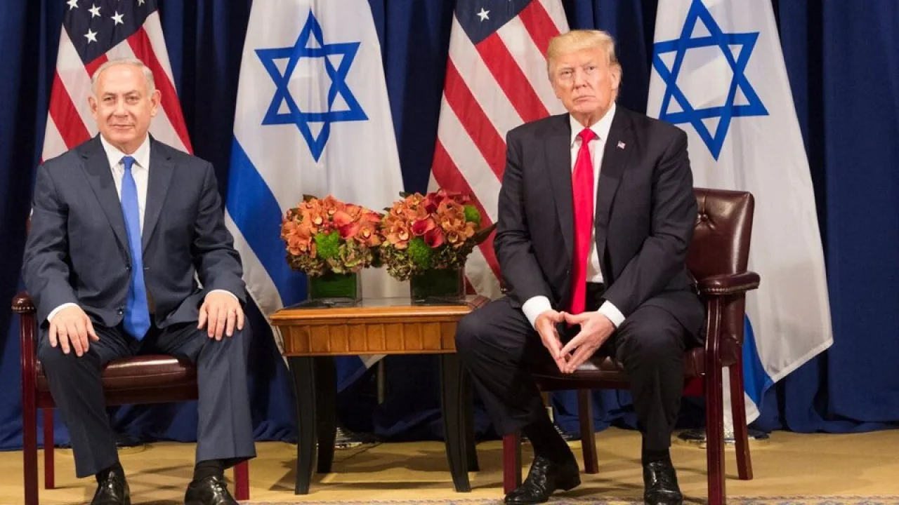Donald Trump e Benjamin Netanyahu na Assembleia Geral da ONU, em Nova York, em 2017 (Foto: The White House, Public domain, via Wikimedia Commons)